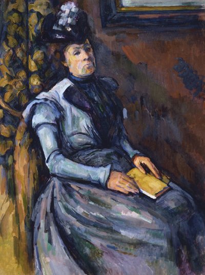 Zittende Vrouw in Blauw door Paul Cézanne